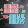 Brick Christmas Wooden House Chocolate Silicone Mold Insert Piece Candle Fondant Cookie Mold