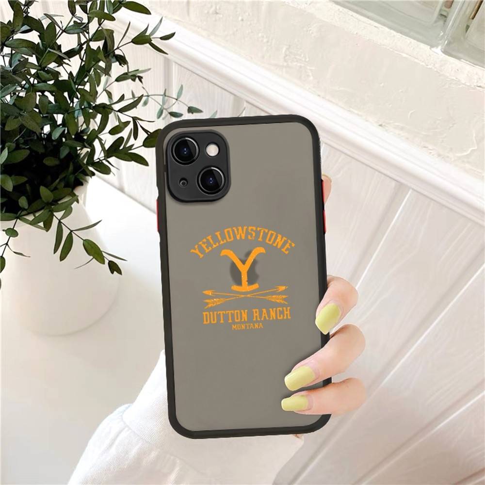 Y-Yellowstone Logo For IPhone Air 16 15 14 Plus 13 12 11 Pro Max Matte Cover Jelly Shockproof Phone Case