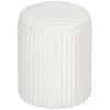 Storage Ottoman With Reversible Lid Modern Cord Seat Stool For Living Room And Bedroom White