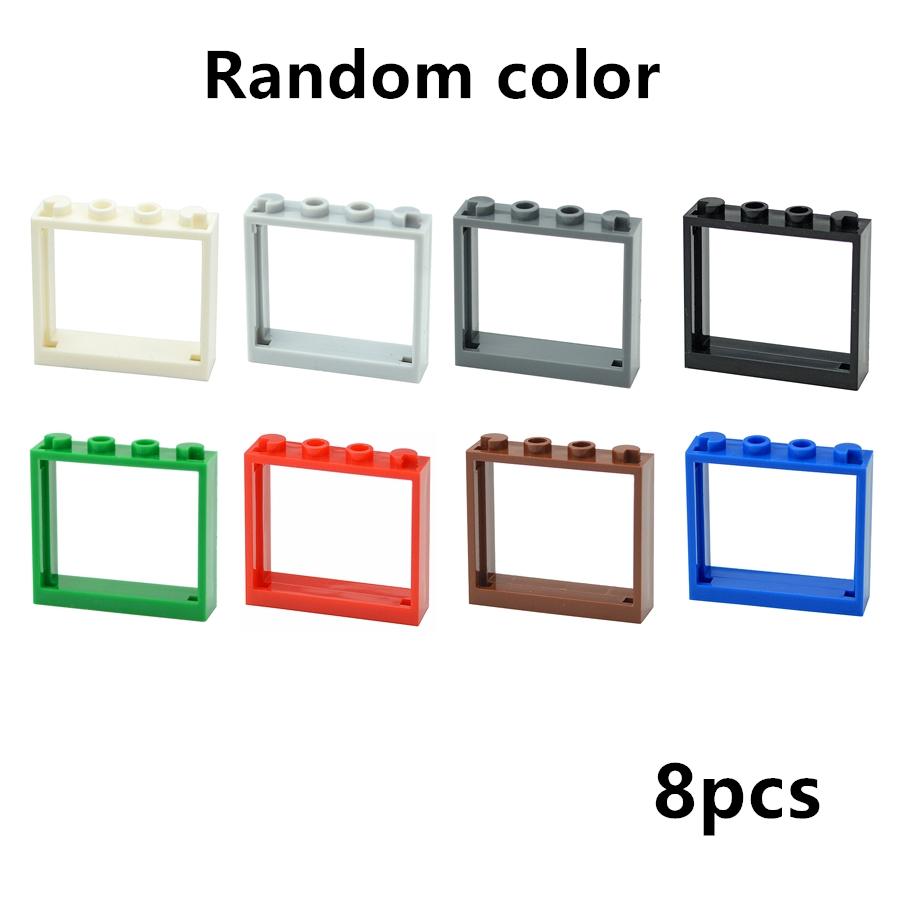City Window Building Up Cubes Custom Build House Door Frame Glass Bricks Parts Fits 60594 60616 60621 60596 MOC Educational Tool Parts Fo