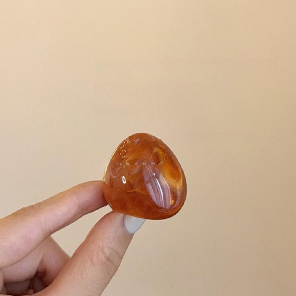 Кольцо из прозрачной смолы цвета Мелард, шарм, неровное кольцо, креативное акриловое геометрическое кольцо, для девушек