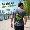 Nylon Waist Bag With Adjustable Belt, Multi Pocket Crossbody Chest Pack For Travel, Running, Walking, Outdoor Storage, Men And Women