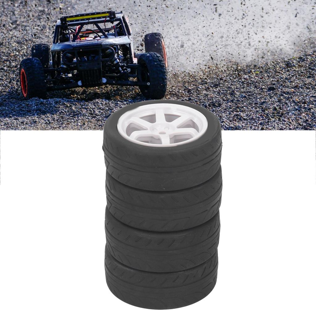 4 Pcs RC Car Tires Rubber Plastic RC Car Wheel for 01 02 XV01 XV02 1Celsius10 Remote Control Vehicle