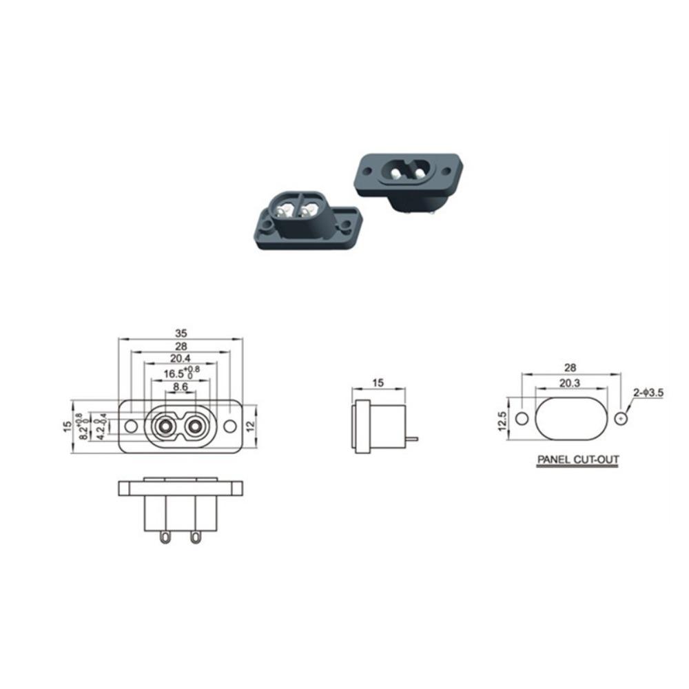 Power Cord C8 Male Power Socket 8-shaped Power Outlet Power Cord Socket 8-Shaped Plug Socket  Wire