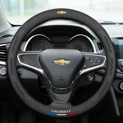 38 см Вентилируемая кожаная оплетка на руль автомобиля для Captiva AveoTrax Silverado Sail Onix Equinox Groove 2025 Аксессуар