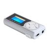 Портативный спортивный MP3-плеер Фонарик Зажим на спинку LCD Экран Музыкальный медиаплеер(Серебряный )