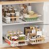 WMMO Pull-Out Cabinet Organizer Kitchen Seasoning Jar Dish Bowl Storage Rack Multipurpose Storage Rack Slide Out Pantry Shelves