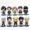 10pcs Tanjiro Figure Anime Kimetsu No Yaiba Shinobu Statue Mitsuri Action Figurine Table Decoration Desk Toy Gift