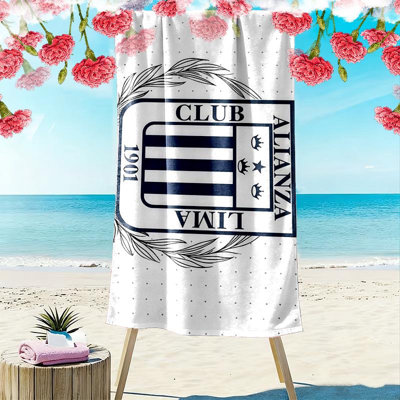 Club Alianza Lima Print Beach Towel, Large Soft Quick Dry Towel for Beach Camping Swimming
