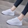Модные маленькие белые туфли для женщин 2024 года, новые женские кроссовки на плоской подошве, вулканизированная обувь на платформе, повседневные кроссовки Zapatos De Mujer