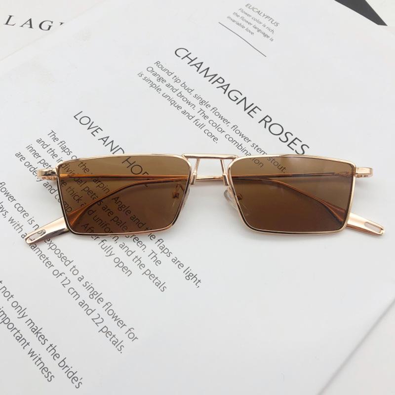 Солнцезащитные очки Mo Wei Metal Square Small Frame женские, светло-зеленые, те же