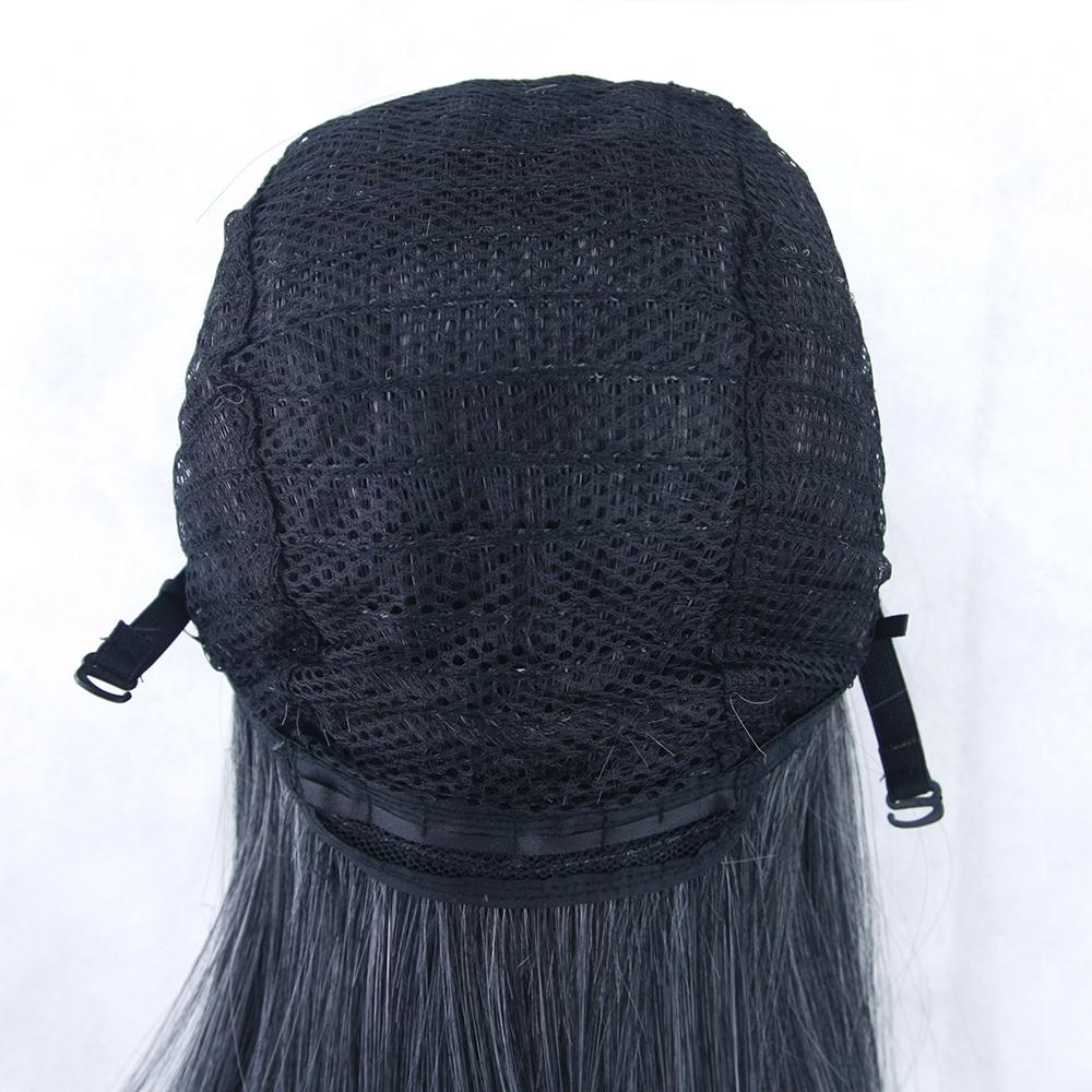 Soowee 80 см длинные синтетические волосы белые фиолетовые парики для косплея вечерние черные волосы прямой парик накладные волосы для женщин