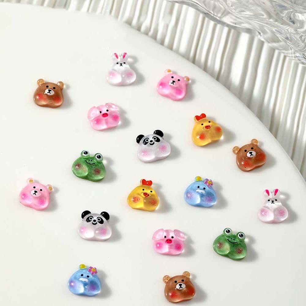 Rabbit Cartoon Nail Decorations Animal Nail Rhinestones 3D Nail Jewelry Cartoon Nail Drills