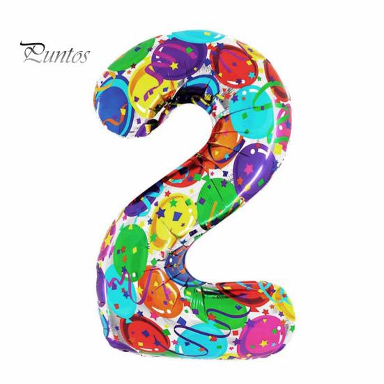 40-дюймовый воздушный шар с номером из алюминиевой фольги, красочный 2024 Новый год, большой размер, воздушный шар, украшение для праздника, товары для вечеринок