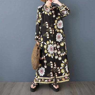 Женская ретро рубашка с длинным рукавом на одной пуговице