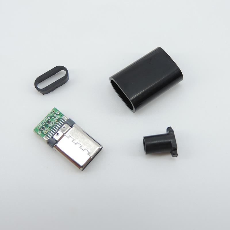 TYPE C USB 3.1 24-контактный штекерный разъем для сварки, адаптер с корпусом, зарядные разъемы Type-C, кабель для передачи данных, аксессуары для ремонта
