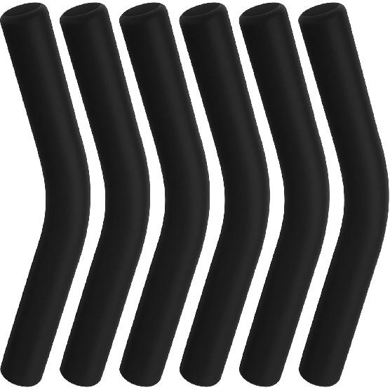 6pcs Food-Grade Silicone Straw Tips, Reble Metal Straw Elbows Tips, Temperature Resistant Rubber Straw Covers Replacement Tip for 5/16" Stainless