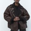 Fur One Winter Street Style Women's Loose Reversible Jacket Suede Thickened Coat