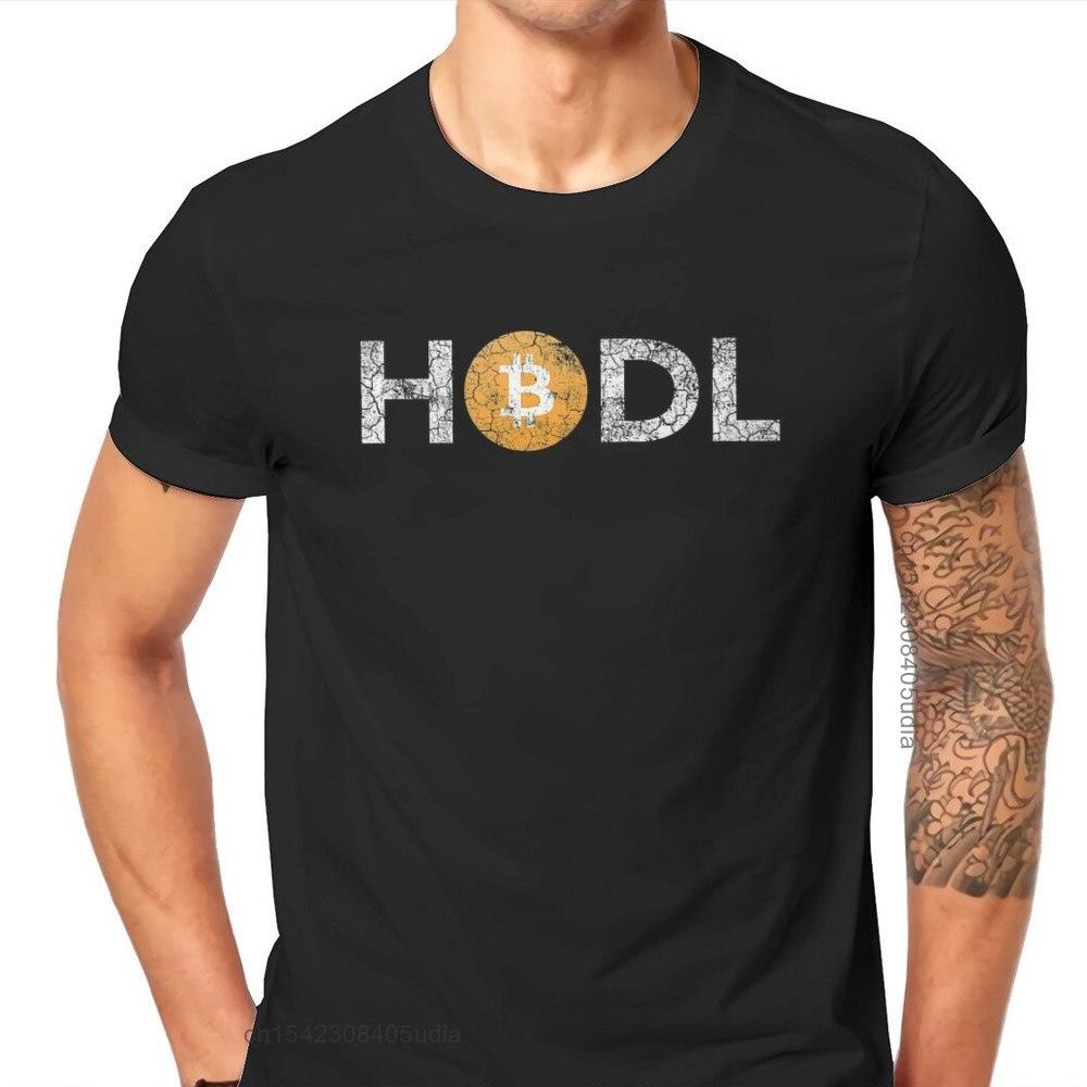 Bitcoin Cryptocurrency Meme Vintage Hodl T Shirt Vintage Goth Summer Loose Cotton Mens Camisa Streetwear Harajuku ONeck Tshirt