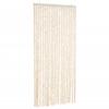 Fly Screen Curtain Beige and White 90 x 200 cm Chenille