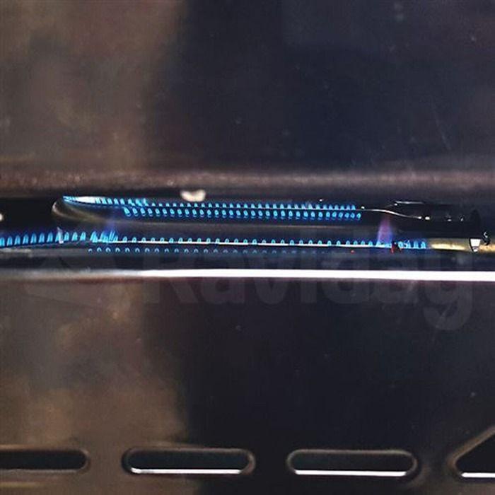 Plancha à gaz FORGE ADOUR Base 60 Acier Émaillé - 2 brûleurs - Pour 10 personnes