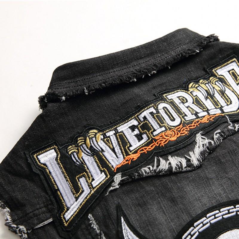 Мужская байкерская кожаная мотоциклетная жилетка Черная мотоциклетная куртка в стиле хип-хоп без рукавов