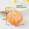 Realistic Peeled Orange Keychain - 4.5cm Fruit Pendant Bag Charm