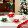 Набор новых рождественских подарочных кофейных чашек с ложками, высококлассные парные чашки для воды, сувенирный подарок, маленькая подарочная чашка для девочек