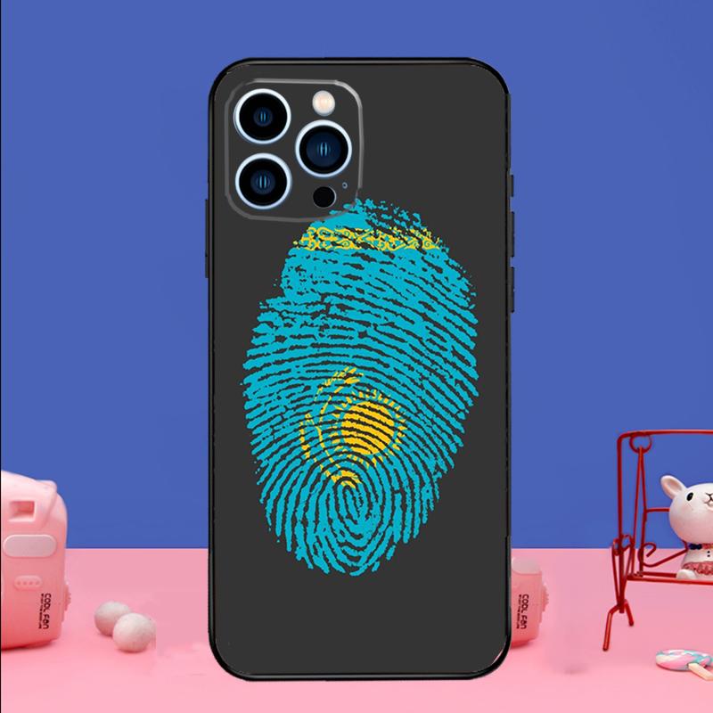 Kazakhstan flag Phone Case For iPhone 17 16 14 13 12 11 15 Pro Max mini 15 16 Plus 16e 17 Air Bumper Cover