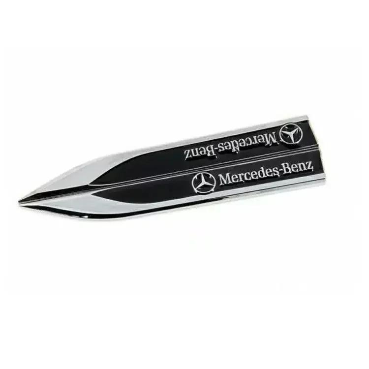 2pcs 3D Metal Car Fender Side Wing Emblem Badge Sticker For Mercedes Benz New B/C/E Class A Class C200L GLC GLK New CLA GLA BG1