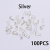 50-100pcs/lotPendant Clips Pinch Bail Clasps Buckle Charm Necklace Hook Connector For DIY Jewelry Making Cameo Tray Finding