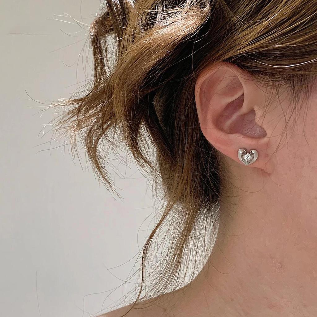 Горячая распродажа флэш-алмазные плавающие серьги-сердечки корейский стиль прохладное ощущение легкая роскошь высококачественный нишевый нишевый