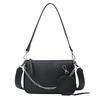 Stylish Casual Black Shoulder Bag For Women Small Crossbody Retro Fashion