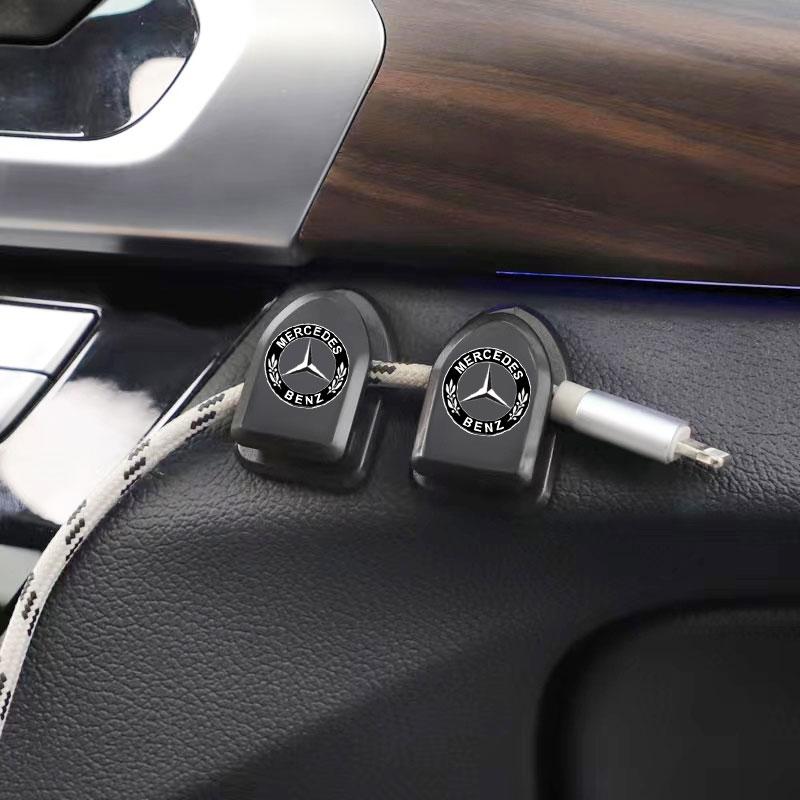 Новый Мини Органайзер-Крючок для Автомобиля Хранение USB-кабеля Ключей Самоклеящийся Настенный Крючок для Mercedes-Benz W166 W212 W204 C E ML GL GLK Class X166 X204