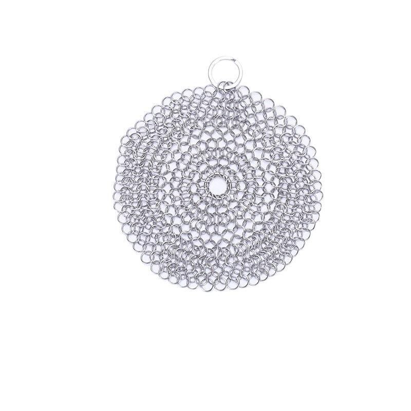 Reusable Chain Mail Scrubber with Hanging Ring Washing Net New Cast Iron Cleaner Clean Pot Pans