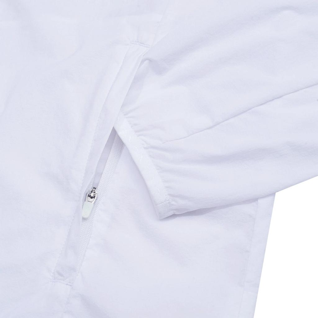 Li Ning Logo Letter Print Color Block Lightweight Sun Protection Jacket Unisex Jackets White AFDT159-1