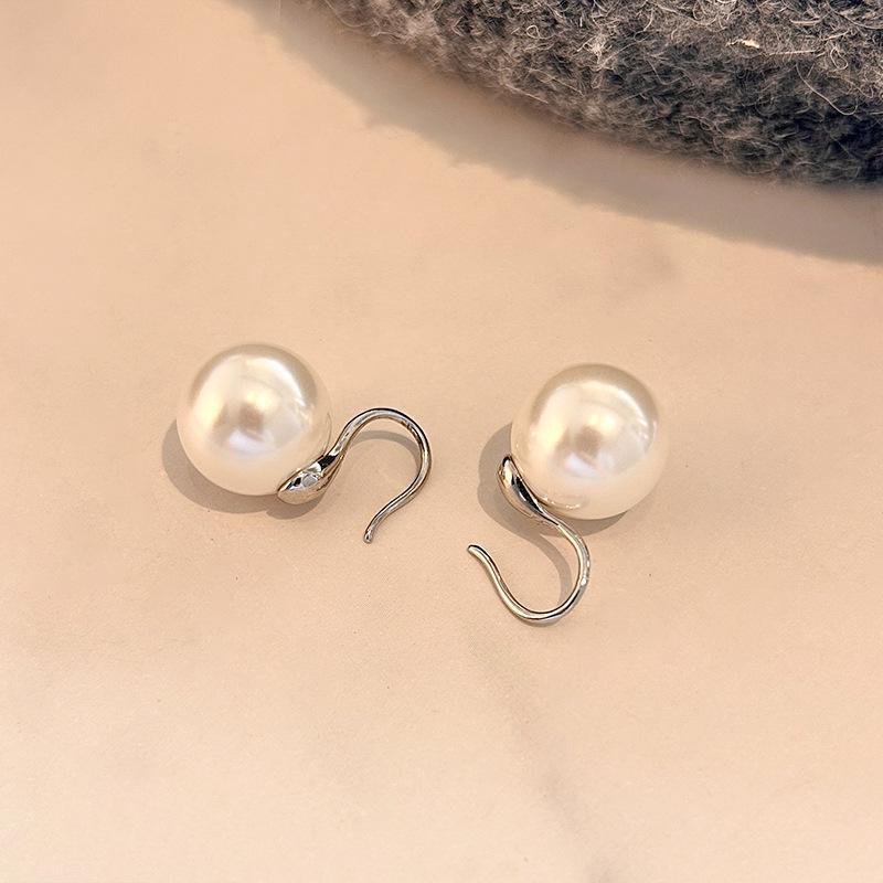 Серьги из натурального пресноводного жемчуга в стиле ретро с позолотой от французского производителя - Star Style