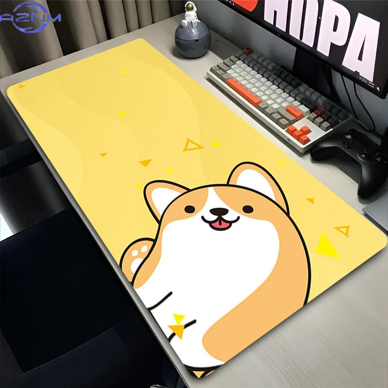 Rubber Mouse Pad Kawaii Nonslip Desk Mat Corgi Dog Cute Large Gaming Mousepad Gamer Hd Printing Mousepad Game Keyboard Pads Xxl