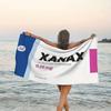 1 шт. Пляжное полотенце Xanax Happy Pills - Большое, Быстросохнущая Микрофибра, Яркий Желто-Синий Дизайн Банное Полотенце
