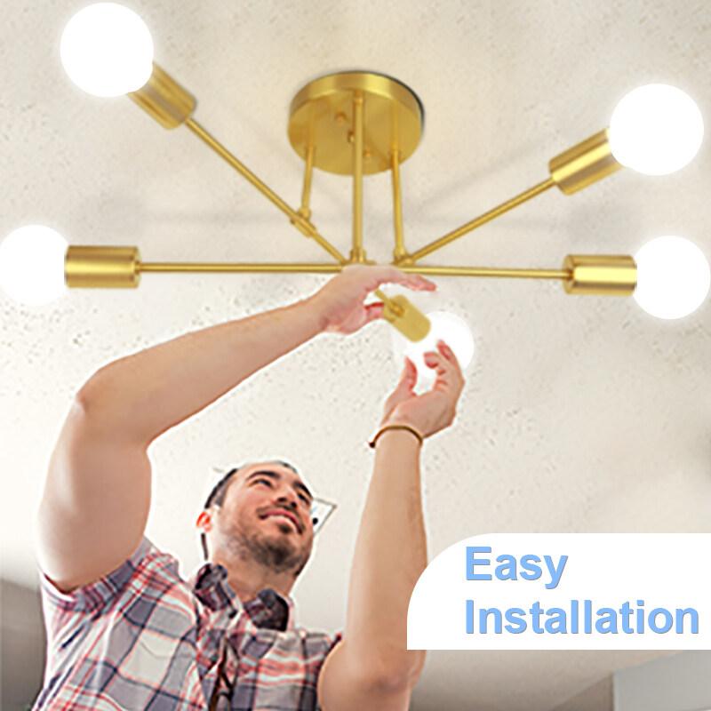 Canmeijia Современная люстра в скандинавском стиле, потолочный светильник, 6 головных подвесных светильников, подвесной светильник для гостиной, столовой