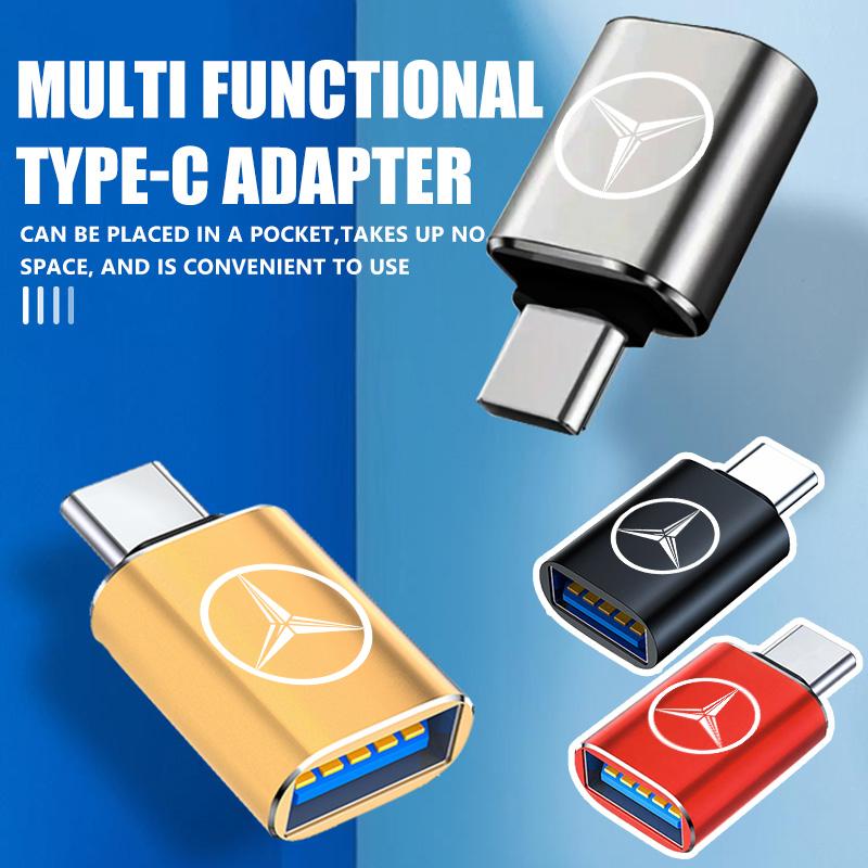 AABGR1 For Benz Car Type-C To USB Interface Mini Converter Charging Adapter Auto Accessories CITAN VITO SPRINTER CLS SLK Sport ML C200