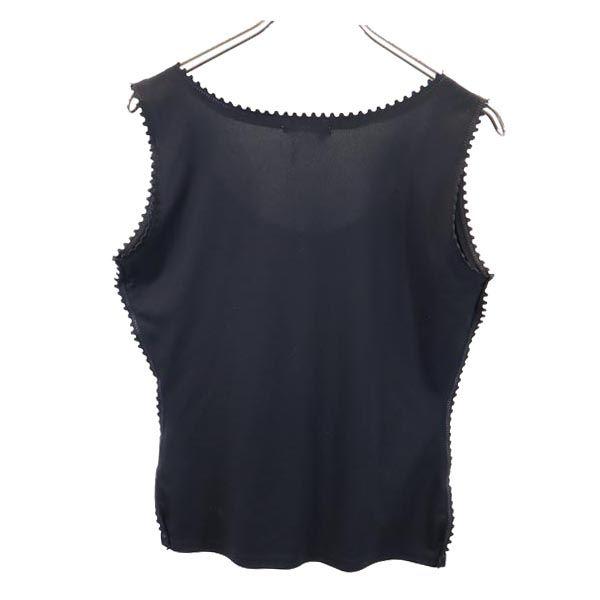 ISSEY MIYAKE Сделано в Японии Майка без рукавов M Серия черного цвета Женская Б/У