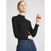 2025 Fall and Winter Pure Cotton Slim Fit Inner Wear Cotton Base Shirt Tops Tide Fashionable Stylish Half-High Collar Long Sleeves T-Shirt Female