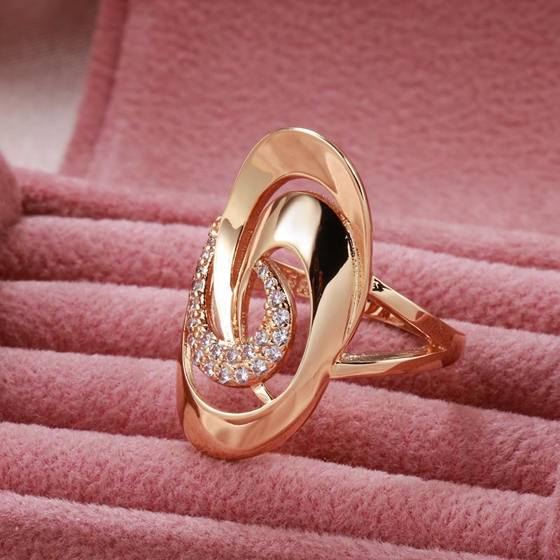 Kinel Rose Gold Color Unusual Rings For Women Minimalist Fashion Jewelry