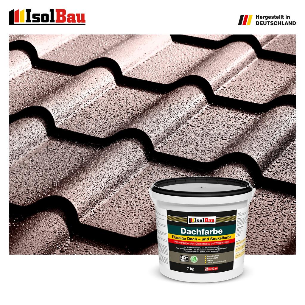 IsolBau Roof Paint Dachfarbe Brown 7