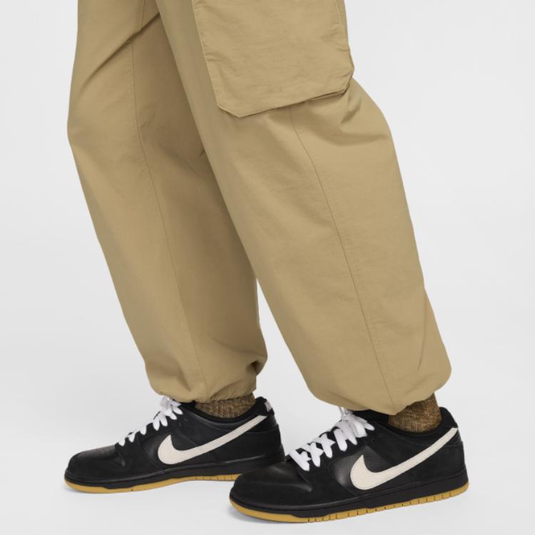 Nike Однотонные свободные брюки-карго с кулиской для повседневной носки Мужские брюки Хаки FV7348-297