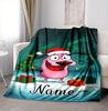 Custom Name Pink Piggy Flannel Blanket Throw Blanket Soft Warm Sofa Bed home Decor Unique Gift