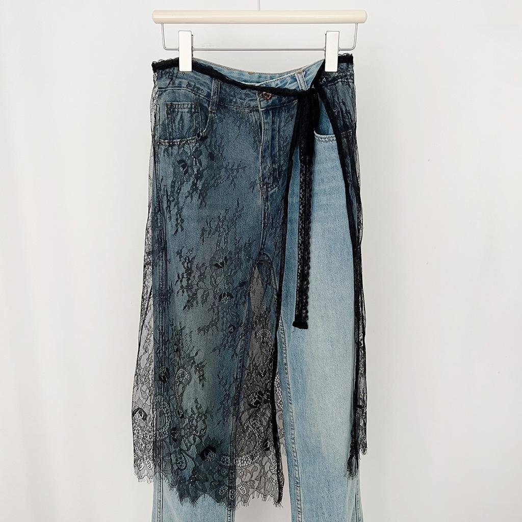 Spring And Summer New Products Niche Designs Layered Skirts Lace Women'S Versatile Drawstring Aprons Fashionable Summer Skirts