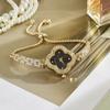Womens Clover Bracelet Watch Luxury Diamond-accents Quartz Wristwatch Fashion Jewelry