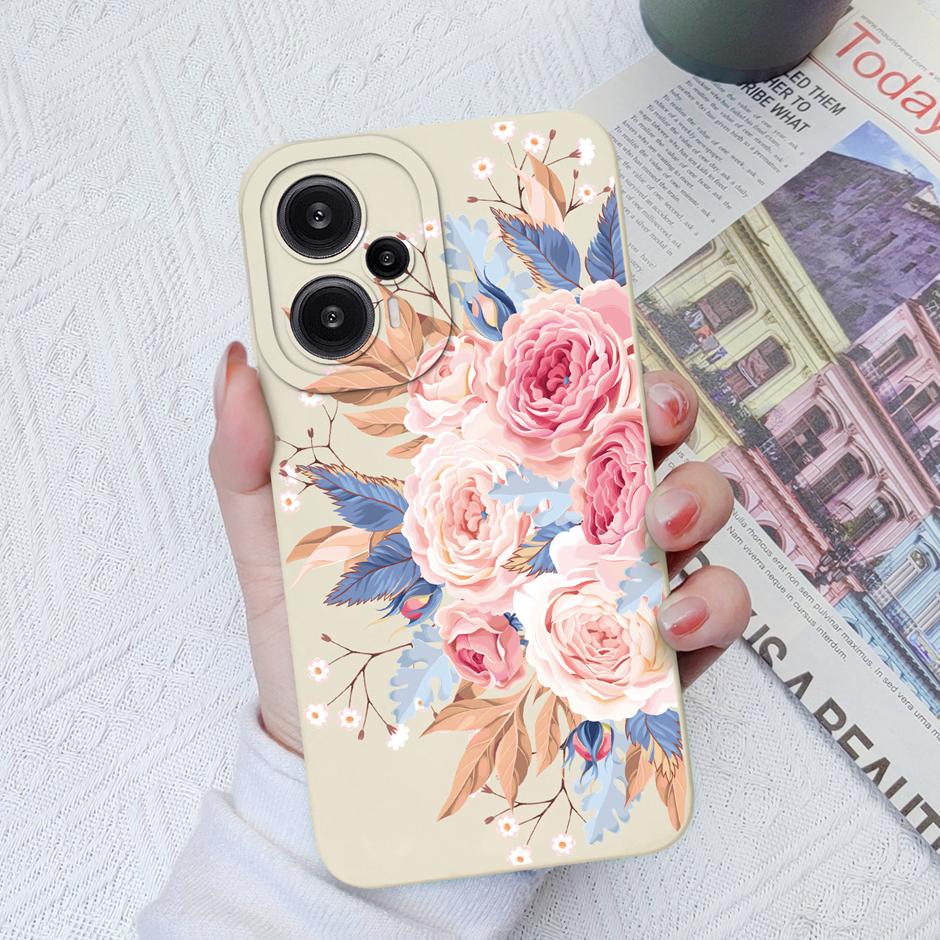 Case For Redmi Note 12 Turbo Poco F5 5G Lovely Dinosaur Silicone Pattern Phone Cover For Note12 Turbo PocoF5 Hot Grateful Funda